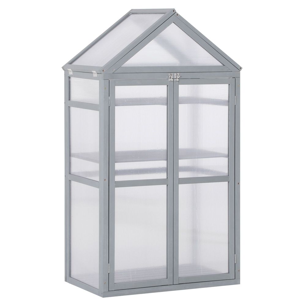 Garden Polycarbonate Cold Frame Greenhouse Grow House Flower Vegetable Plants